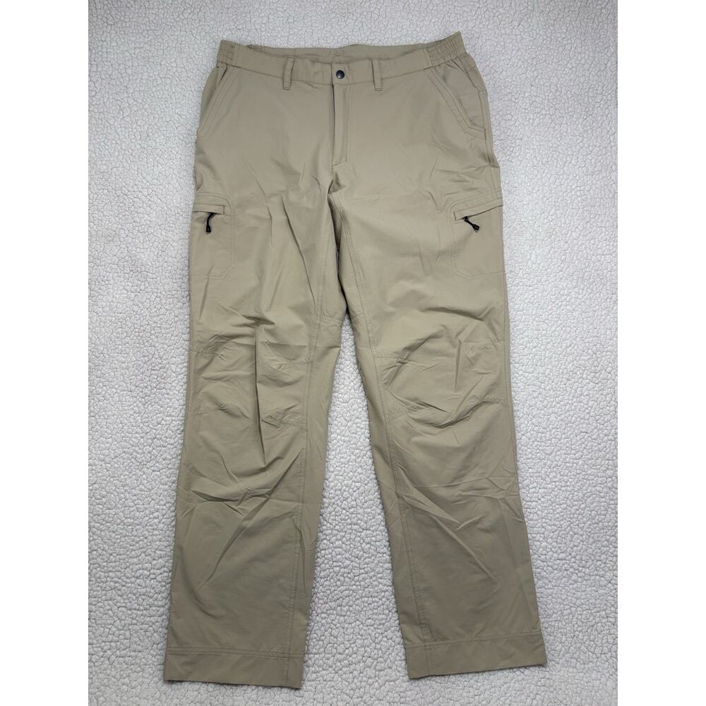 Patagonia Khaki Cargo Pants Mens 36x33 Performance Lightweight Nylon Hiking Rock